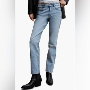 MANGO Women’s Straight Leg Jeans Light Blue size 6